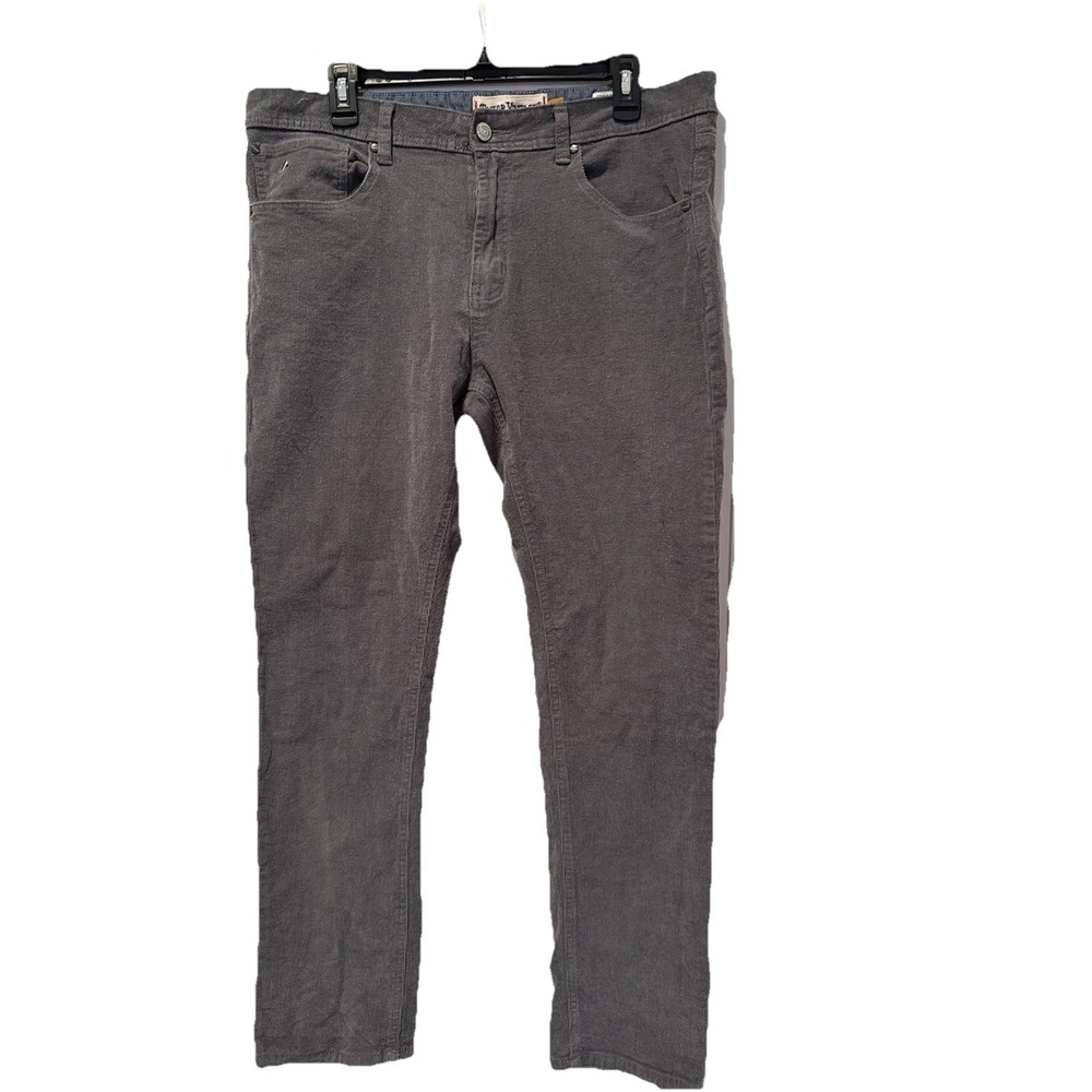 MEN'S TAILOR VINTAGE 36X28 SMART CORDUROY PANT GRAY‎ CANAAN SLIM COMFORT *READ*